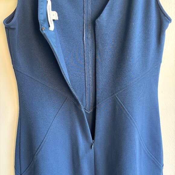 Sz12 Diane von Furstenberg French Blue Midi Sheath Dress - EUC - Picture 9 of 14